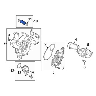 Audi OE - Engine Coolant Thermostat Housing Adapter