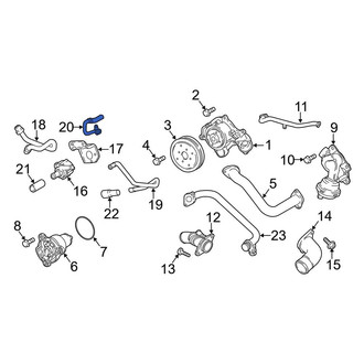 Audi OE - Turbocharger Coolant Line