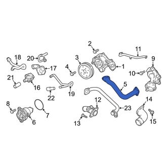 Audi OE - Engine Water Pump Outlet Pipe