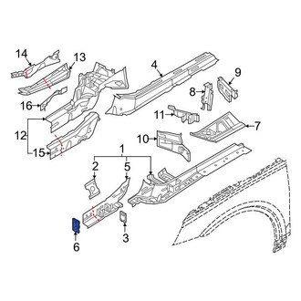 Audi OE - Front Left Frame Rail End