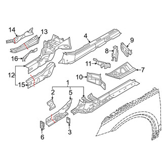 Audi OE - Fender - Structural Components & Rails
