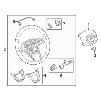 Audi OE - Steering Wheel & Trim (W/O Active Lane Assist), (Premium)