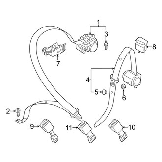 Audi OE - Restraint Systems - Rear Seat Belts (FY Body Code)