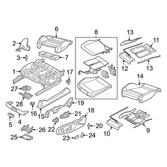 Audi OE - Seats & Tracks - Front Seat Components (Seat Cushion Components), (FY Body Code)