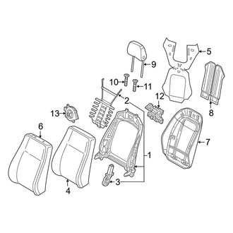 Audi OE - Seats & Tracks - Front Seat Components (Seat Back Components), (FY Body Code)