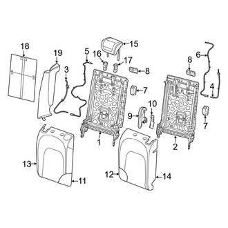 Audi OE - Seats & Tracks - Rear Seat Components (Outer Seat Back), (FY Body Code)