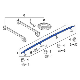 Audi OE - Left Roof Luggage Carrier Side Rail