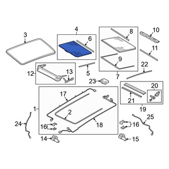 Audi OE - Front Sunroof Glass