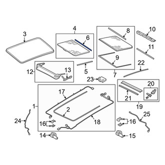 Audi OE - Front Sunroof Glass Seal