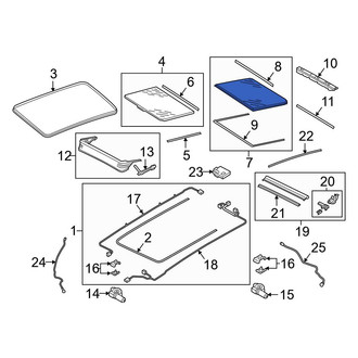 Audi OE - Rear Sunroof Glass