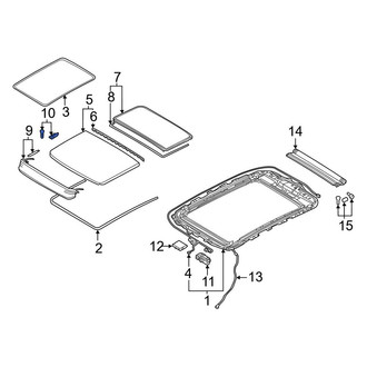 Audi OE - Sunroof Deflector Hardware Kit