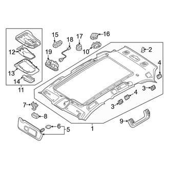 Audi OE - Roof - Interior Trim (With Sunroof)