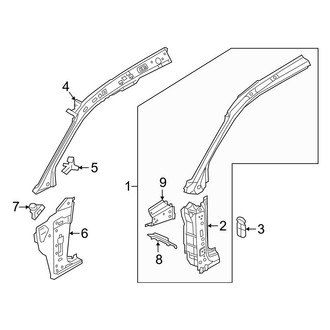 Audi OE - Pillars, Rocker & Floor - Hinge Pillar