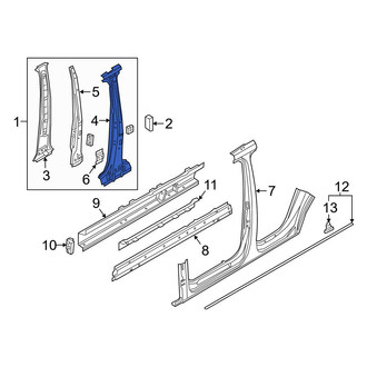 Audi OE - Left Body B-Pillar Reinforcement