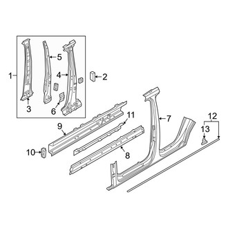 Audi OE - Pillars, Rocker & Floor - Center Pillar & Rocker