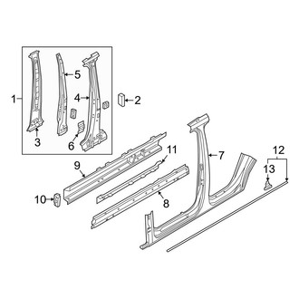 Audi OE - Pillars, Rocker & Floor - Exterior Trim (Premium / Premium Plus / Prestige GUB Body Code)