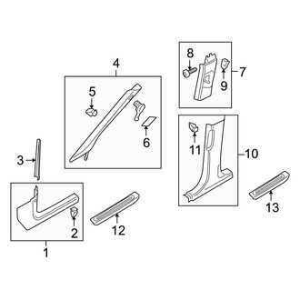 Audi OE - Pillars, Rocker & Floor - Interior Trim (Premium / Premium Plus / Prestige)