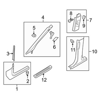 Audi OE - Pillars, Rocker & Floor - Interior Trim (Premium / Premium Plus / Prestige)