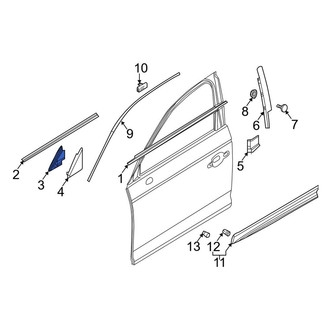 Audi OE - Front Left Forward Door Applique Seal