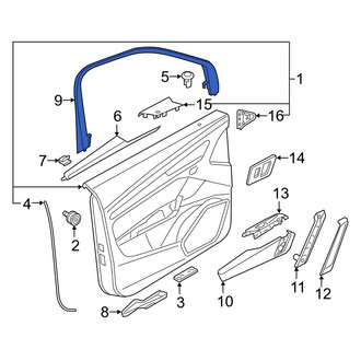 Audi OE - Front Left Door Window Molding