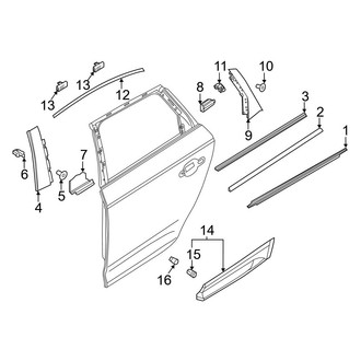 Audi OE - Rear Door - Exterior Trim