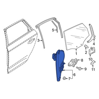 Audi OE - Rear Left Window Regulator