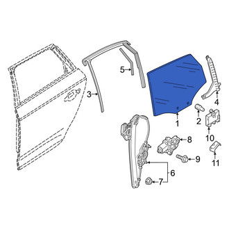 Audi OE - Rear Left Door Glass