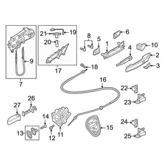 Audi OE - Rear Door - Handle & Lock (Premium / Premium Plus / Prestige)