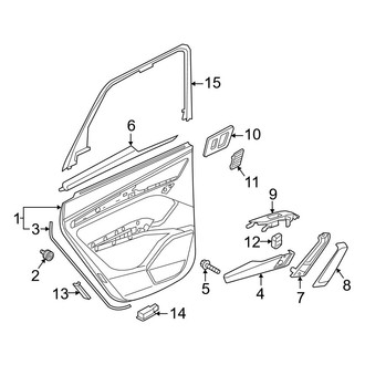 Audi OE - Rear Door - Interior Trim (W/O Sun Shade), (Premium / Premium Plus / Prestige)