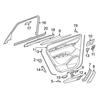 Audi OE - Rear Door - Interior Trim (With Sunshade)