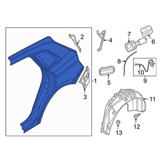 Audi OE - Rear Left Outer Quarter Panel