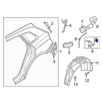 Audi OE - Rear Right Fuel Filler Door Lock Actuator