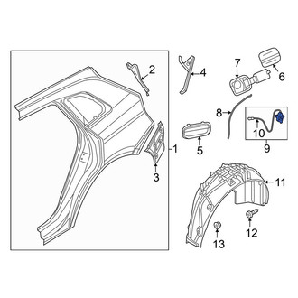Audi OE - Rear Right Fuel Filler Door Lock Actuator