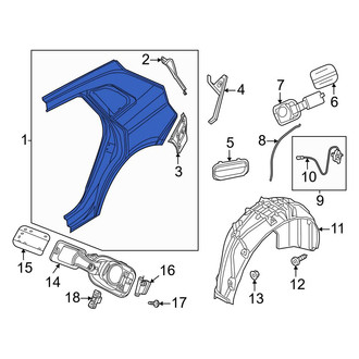 Audi OE - Rear Left Outer Quarter Panel