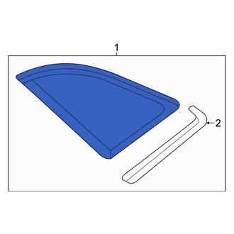 Audi OE - Rear Right Quarter Glass