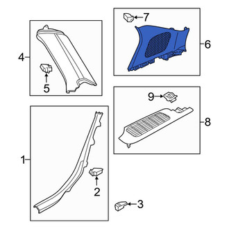 Audi OE - Rear Right Lower Interior Quarter Panel Trim Panel