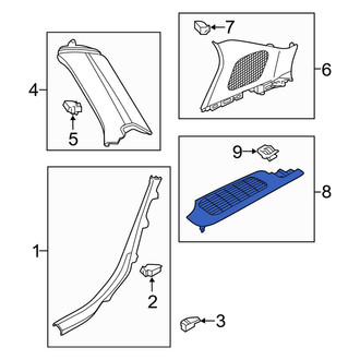 Audi OE - Rear Right Lower Interior Quarter Panel Trim Panel