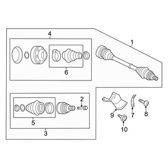 Audi OE - Rear Suspension - Drive Axles (With Torque Vectoring), (FY Body Code)