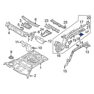 Audi OE - Rear Left Frame Side Member Crossmember
