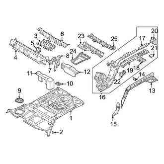 Audi OE - Rear Body & Floor - Floor & Rails (PLUG-IN HYBRID EV-GAS (PHEV))