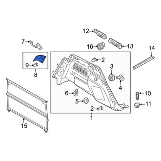 Audi OE - Rear Right Interior Quarter Panel Trim Panel Access Cover
