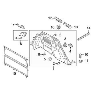 Audi OE - Rear Body & Floor - Interior Trim (Side), (Premium / Premium Plus / Prestige)