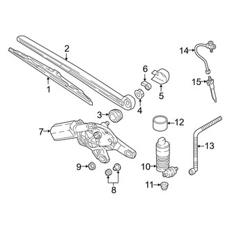 Audi OE - Lift Gate - Rear Wiper Components (Premium / Premium Plus / Prestige DXCA Engine)