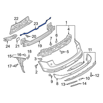 Audi OE - Rear Bumper Cover Support Rail