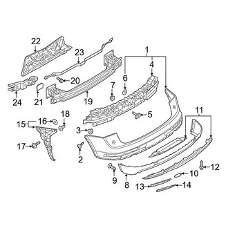 Audi OE - Rear Bumper - Bumper & Components