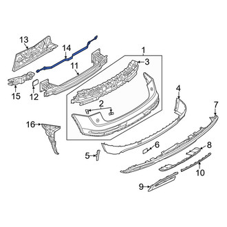 Audi OE - Rear Bumper Cover Support Rail