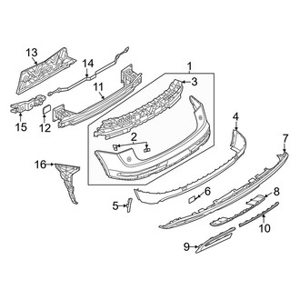 Audi OE - Rear Bumper - Bumper & Components (Bumper System Code: 2K1, 2K5, Vj1, Vj5), (Premium / Premium Plus / Prestige)