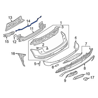Audi OE - Rear Bumper Cover Support Rail