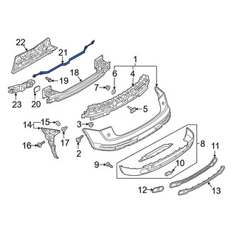 Audi OE - Rear Bumper Cover Support Rail