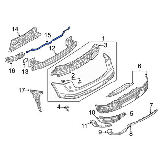 Audi OE - Rear Bumper Cover Support Rail